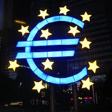 Photo Euro Sign European Central Bank